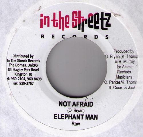 

7inch Record ELEPHANT MAN - Not Afraid NONE In The Streetz Jamaica Reggae, Ska & Dub Used