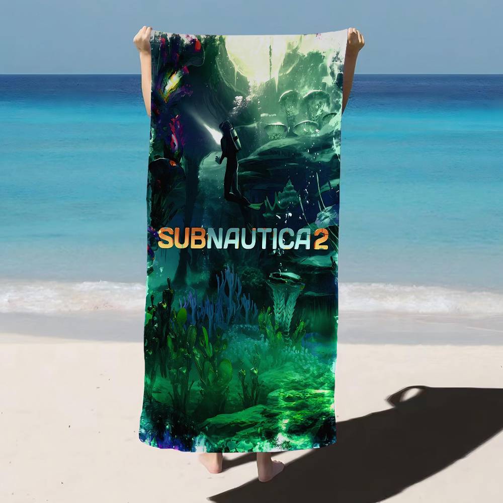 S-Subnauticas Game Cover Microfiber Beach Towel Absorbent Quick dry Soft Yoga Swimming Resort Mountain Climbing Towel