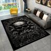 3D Gothic Horror Indian Skull Area Rug,Carpet Rug for Home Living Room Bedroom Sofa Doormat Decor,Kitchen Non-slip Floor Mat