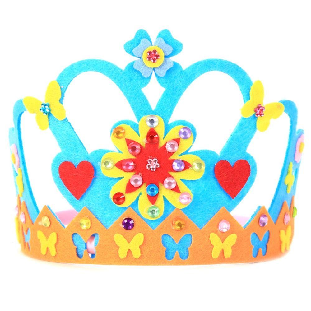 Montessori Kids DIY Arts Hats Handicrafts Queen Crown Head Band Hair Band Craft Hat Toy  Gift