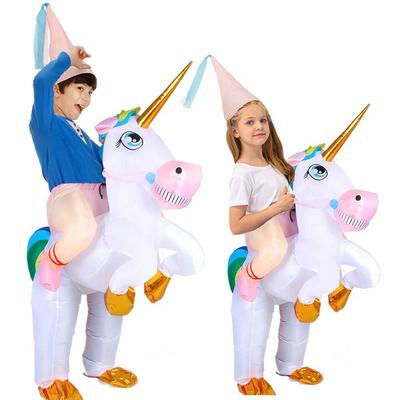 Děti Dětské Nafukovací Kostýmy Jednorožce Zvířecí Maskot Anime Halloween Vánoce Purim Párty Cosplay Kostým Dívky Kluci Šaty Oblek