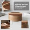 Solid Wood Storage Box Snug Lid Round Lifting Strip Cylindrical Wooden Jar