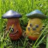 Resin Spooky Mutant Mushroom Decor Craft Halloween Decoration Unique Miniature Mushrooms Statue Multipurpose for Halloween Party