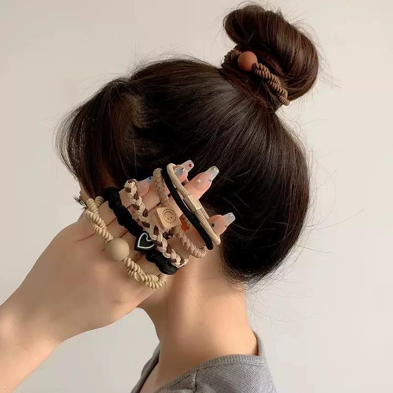 10pcs Hair Ties Scrunchies For Women Girls Elastic Rubber Band For Hair Gums Straps Garter Ponytail Holder Hair Band Scrunchy