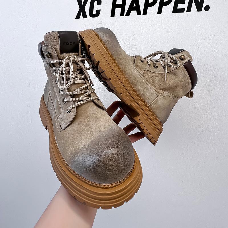 Martin boots men's versatile retro short boots thick-soled casual high-top men's tooling desert boots 2501-A