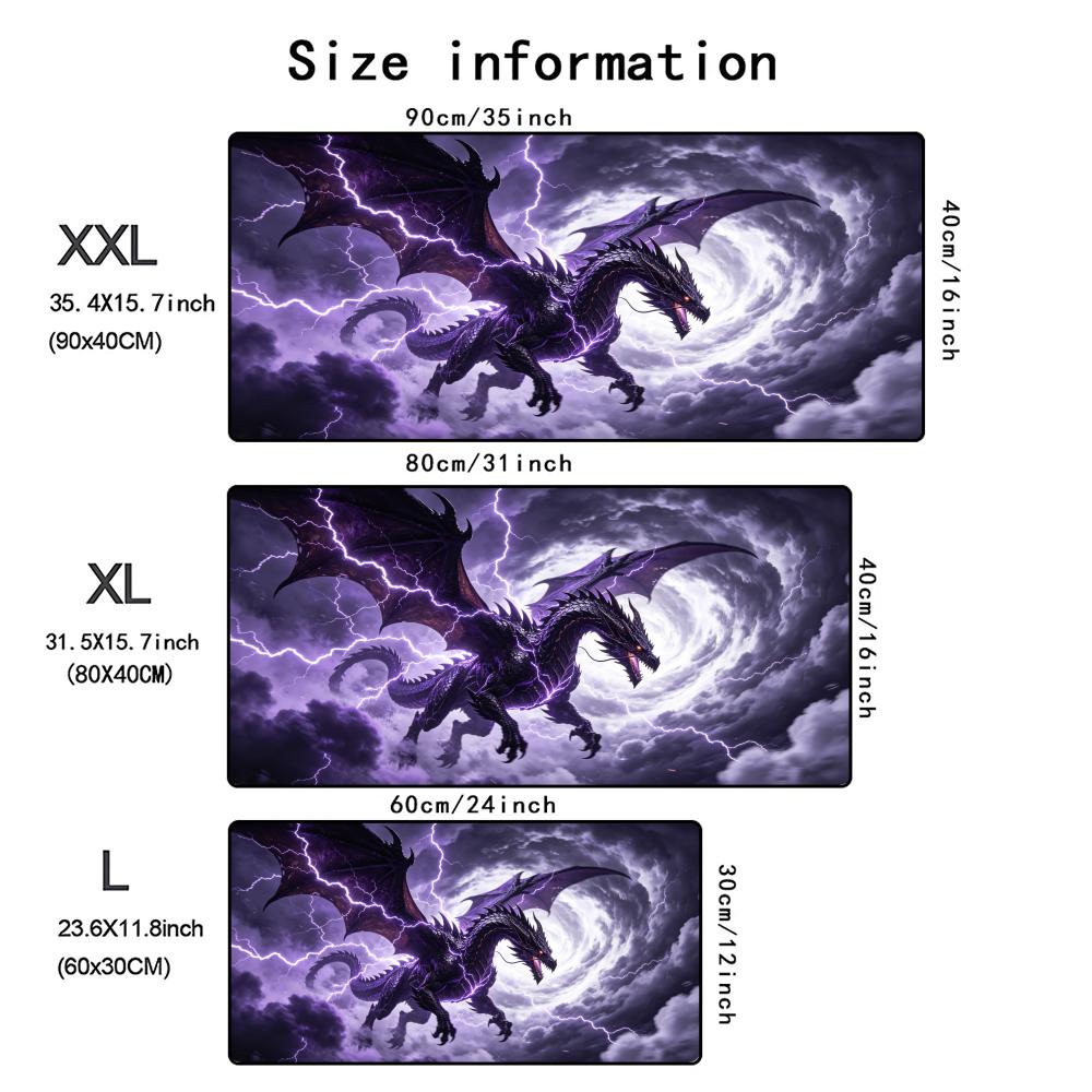 Blood Moon Dragon Mouse Pad Large Computer Office Game Table Mats Rubber Antislip Gaming Keyboard Mousepad Long Desk Pads 40x90