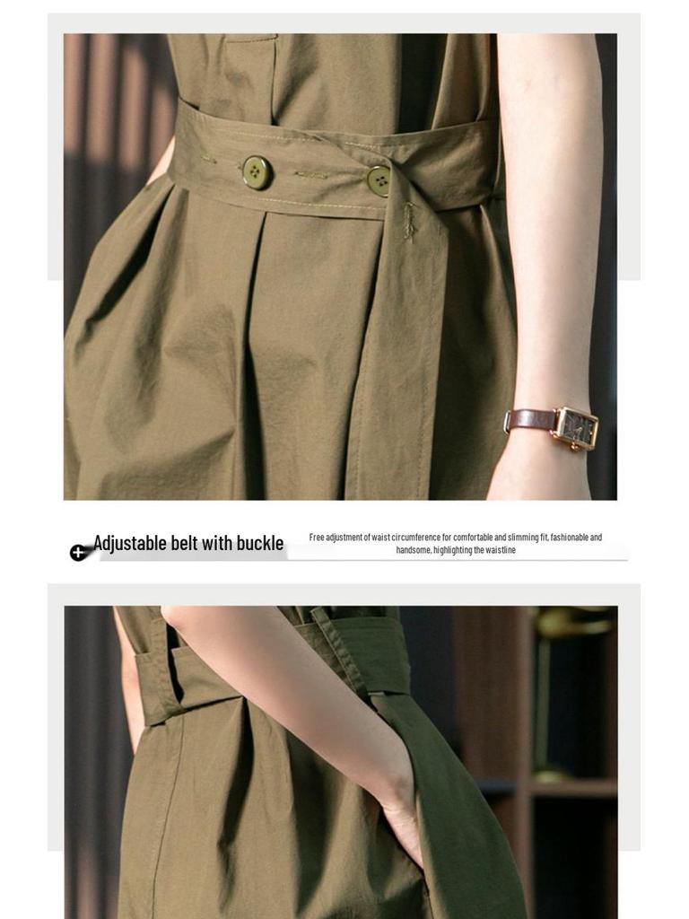 2025 Letní Dámské Tričkové Šaty Plné Barvy Zeštíhlující Pas - Střední Délka, Volné, Ležérní a Elegantní