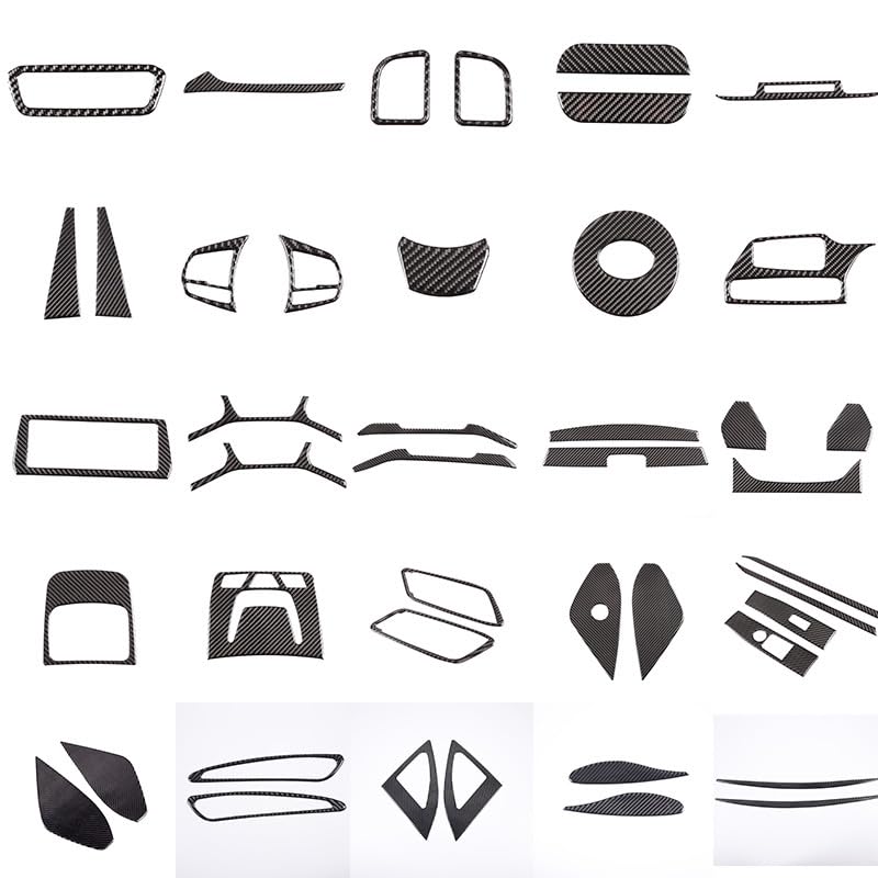 19-22 Suitable for Toyota Supra Center Control Panel Interior Decoration Parts Soft Carbon Fiber (Toyota Supra Headlight Bottom Groove Sticker)