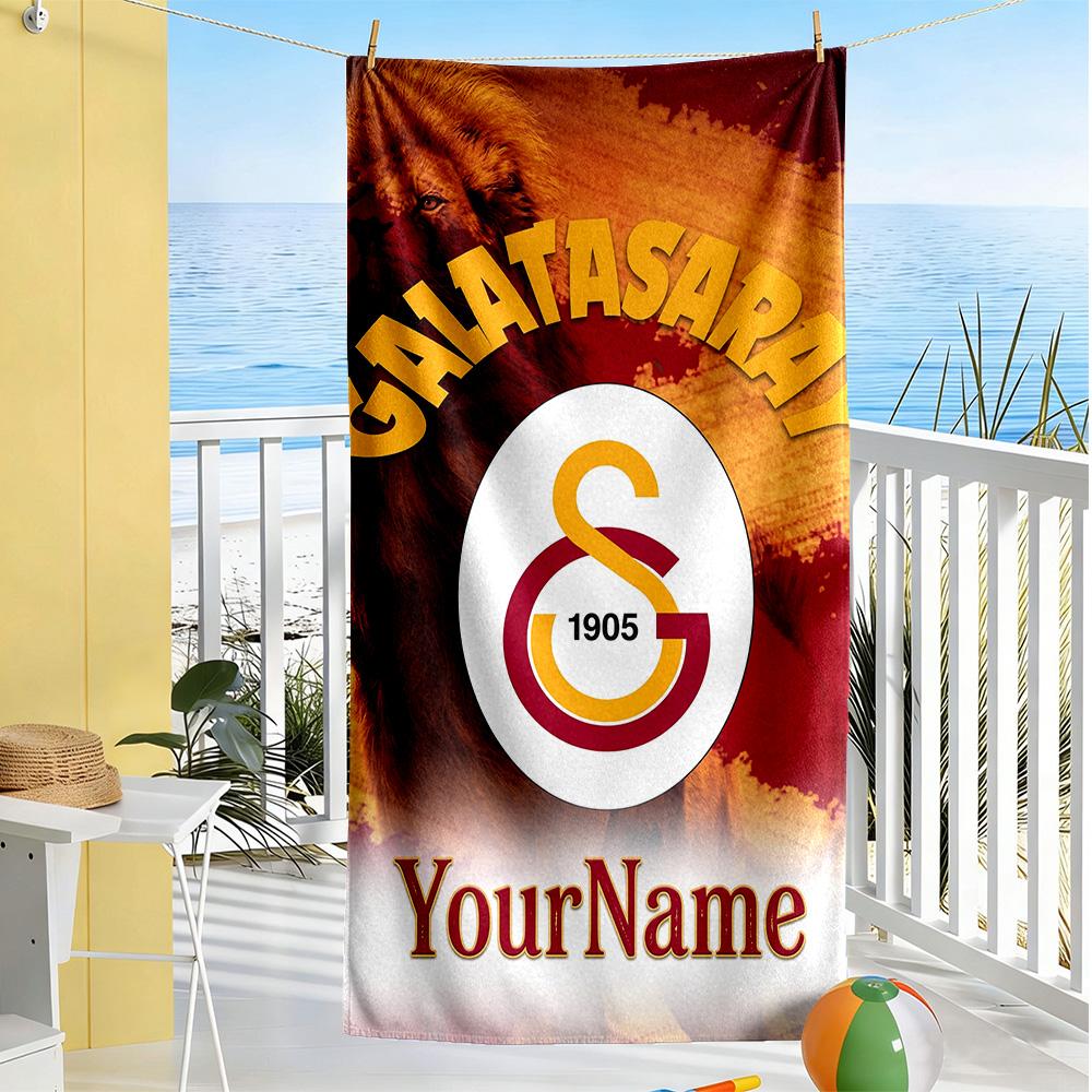 Galatasaray Customize Your Name Beach Towel Soft Durable Quick-Dry Suitable for Swimming Gym Camping Yoga Vacation