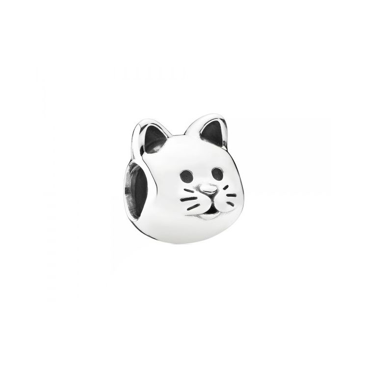 Pandora Curious Cat Pattern Sterling Silver Jewelry Accessories Unisex Jewelry 791706 Box