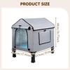Outdoor Heated Cat House Outside Cat Kitty House Removable Elevated Stray Cat Shelter for Farm Barn Porch Backyard Garden