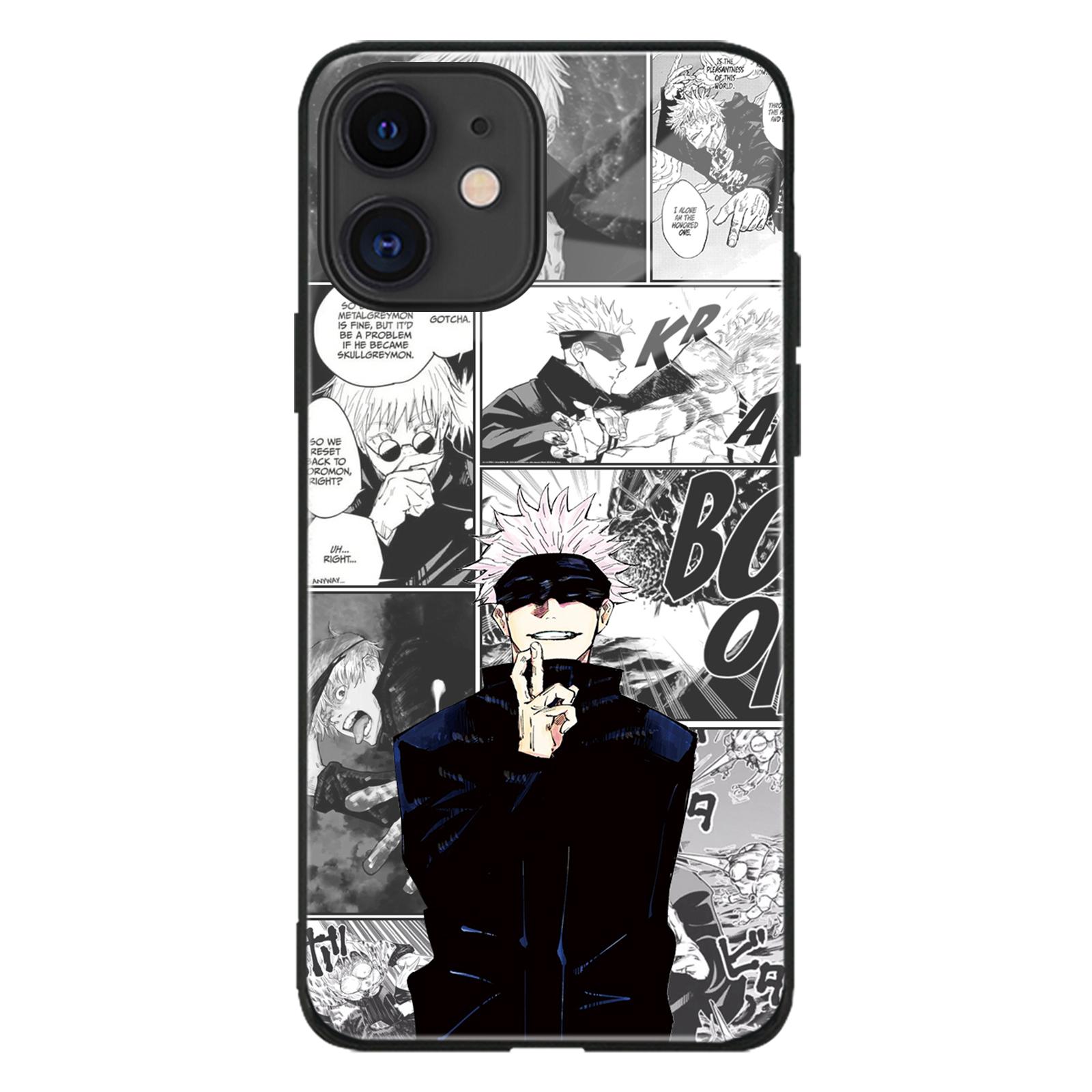 

Jujutsu Kaisen Gojo Satoru Geto Anime Glossy Glass Phone Case для IPhone SE 6s 7 8 Plus X Xr Xs 11 12 13 Mini Pro Max Samsung iPhone 12 Pro&Glossy Glass Case