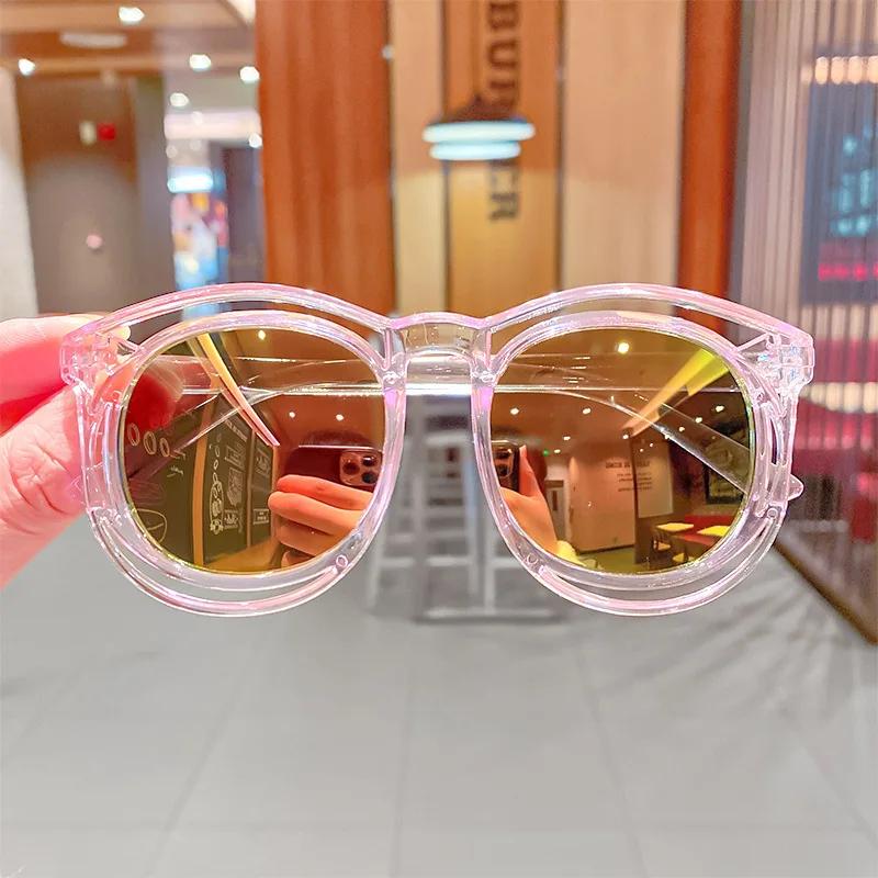 Fashion Childrens Sunglasses Baby Anti Radiation Sun Glasses Cute Cartoon Bear Anti Glare Stylish Goggles for Boys Girls