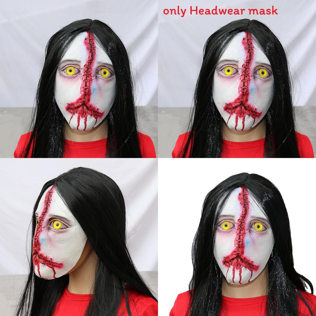 Oggetti di Scena Horror di Halloween Maschera in Lattice Npc per Adulti per Casa degli Spettri Escape Room