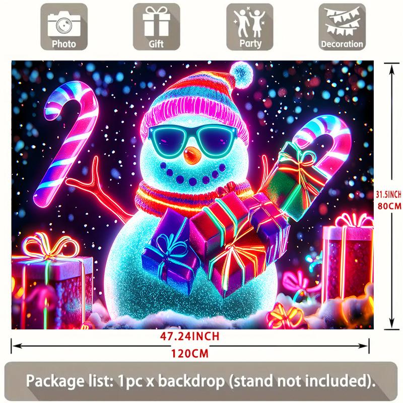 Party Backdrop Snowman Celebration Photo Booth Party Decor