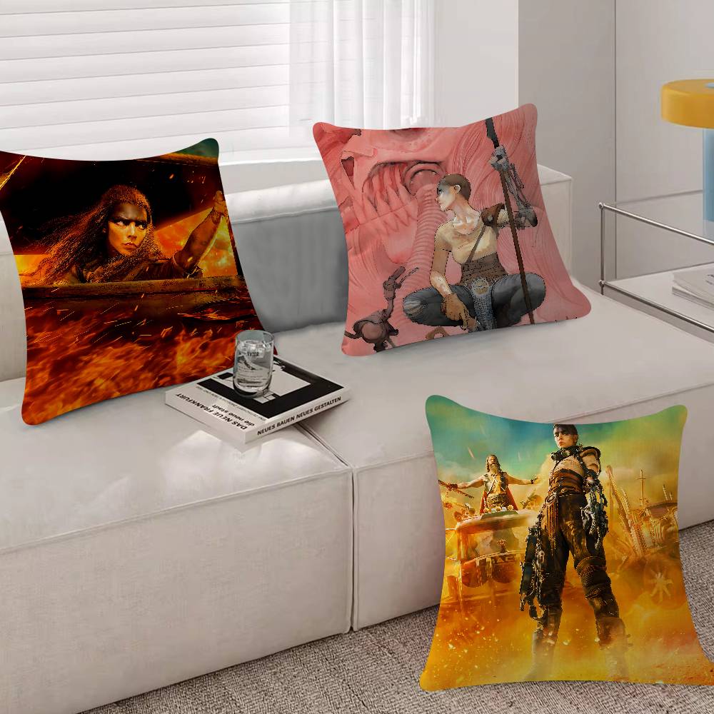 Movie F-Furiosa A Mad Max Saga Pillow Case For Sofa Decor Car Office Room Printing Cushion Cover Decorations And Protector