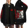 Anime Chainsaw Man Makima Cool Print Hooded Men Women Hot Manga Zip Up Hoodies Plus Size Sweatshirt Harajuku Male Zipper Jacket
