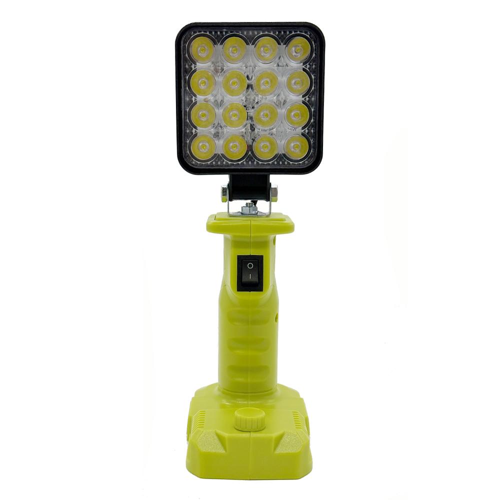 Portable LED Work Light Night-time Lighting Construction Site Floodlight Suitable for Ryobi 18V Batteries for Outdoor Camping
