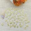 Alloy 3D Silver Letter Nail Art Decorations - Mixed Styles, Luxurious Nail Accessories