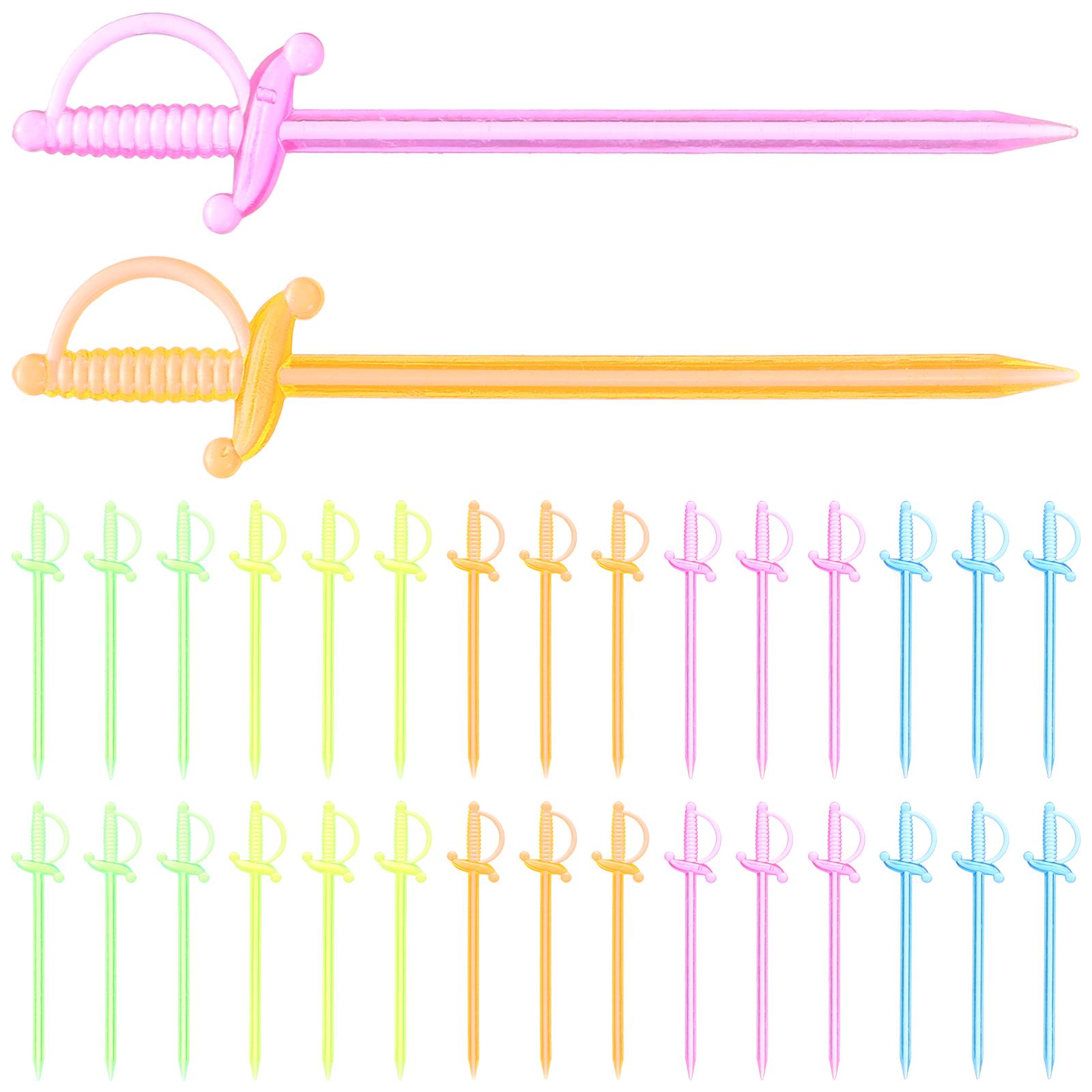 

200 шт. праздничные фруктовые палочки для торта, коктейля, пластиковые зубочистки для сэндвичей, вилки, декор для закусок