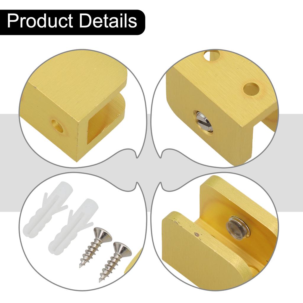 1 Stuks Koper Goud Verstelbare Glasklemhouder Dik Glas Steunbeugel Vaste Hick Glasklemmen Plank Keramische Tegelhouder