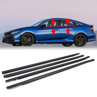 Joint d'étanchéité neuf en 4 pièces pour moulure de fenêtre Honda Civic berline 16-21