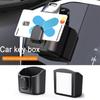 Car Dashboard Key Storage Box with Hanging Hook Compact Key Storage Organizer Self-Adhesive Universal Auto Key Holder Accessorie