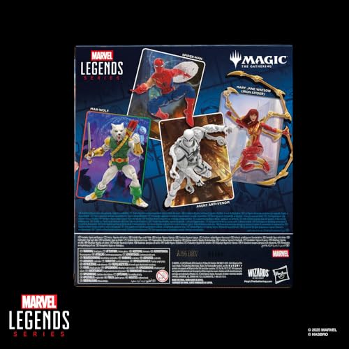 Hasbro Marvel Legends Series "Magic: The Gathering" Battle Damaged Spider-Man 15 cm Action Figure Toy + Limited Edition Foil Collectible Trading Card