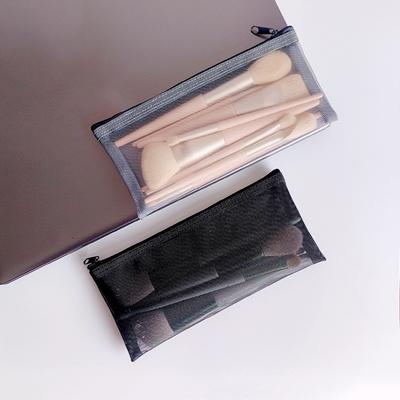 Make-up-Tasche, Lippenstift-Make-up-Pinsel-Aufbewahrungsbeutel, transparentes Netz-Federmäppchen für Studenten, Ins Reise-Kosmetik-Organizer für Frauen