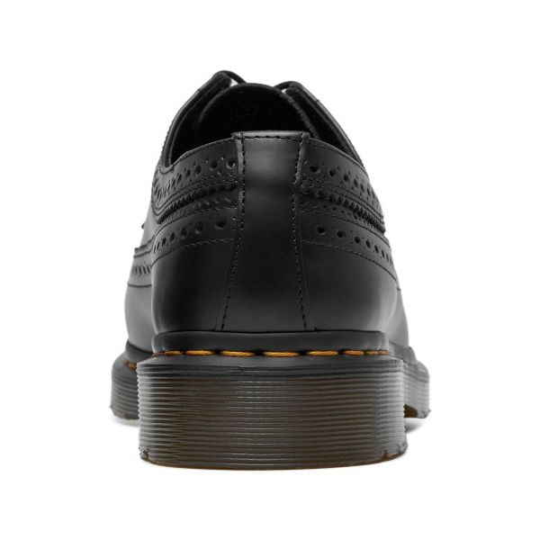 Dr. Martens 3989 Smooth Leather Brogue Siyah Sarı Dikiş Unisex Spor Ayakkabı 22210001