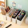 Portable Desktop Pen Holder Multifunctional Storage Holder Large Capacity Marker Pen Stationery Storage Box Desktop Organizer