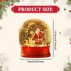 Christmas Snow Globe Table Centerpiece Music Box with Swirling Water Glittering Night Light Christmas Decoration for Desk