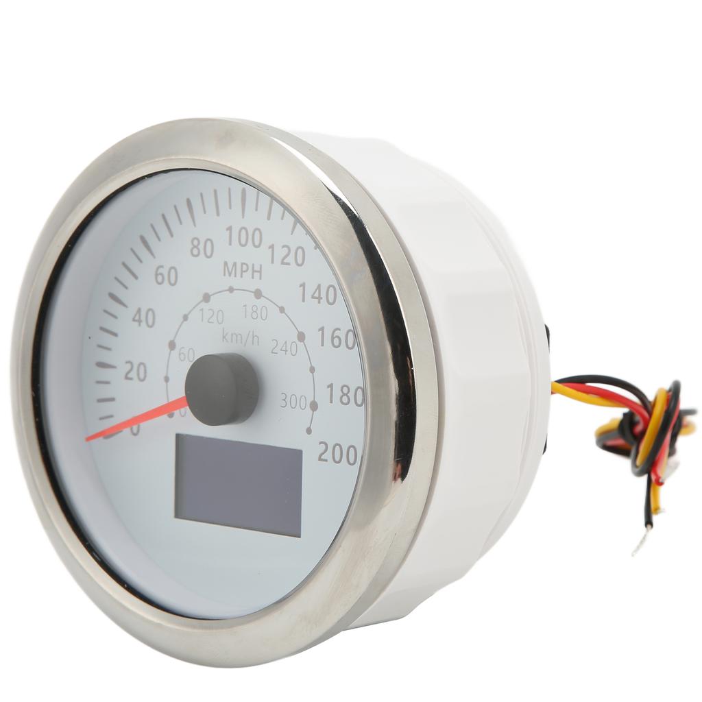 85mm GPS Speedometer 0?200MPH 0?300KMH IP67 Waterproof Digital Colorful Backlight Odometer for RV