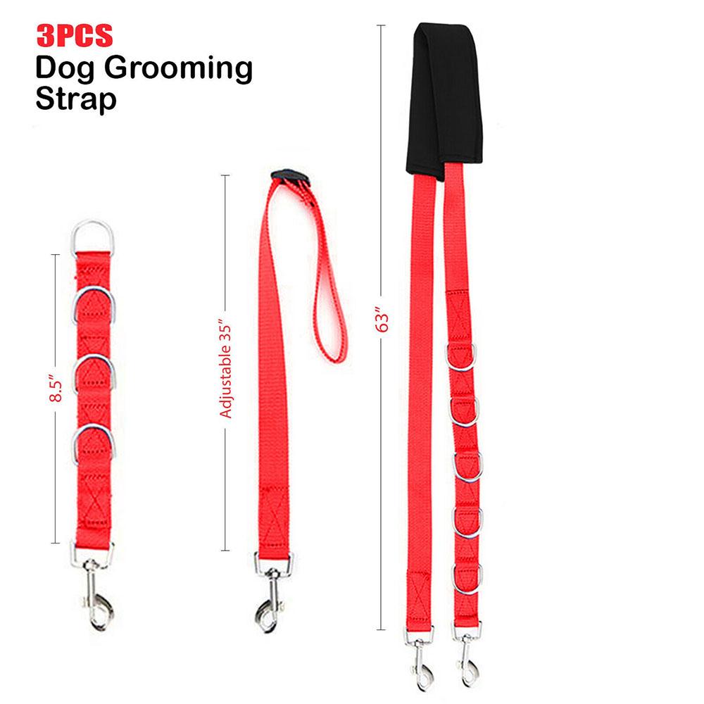 Portable Pet Traction Belt Adjustable Dog D-Rings Bathing Band Dog Harness Grooming Belly Strap Pet Grooming Set Pet Supplies