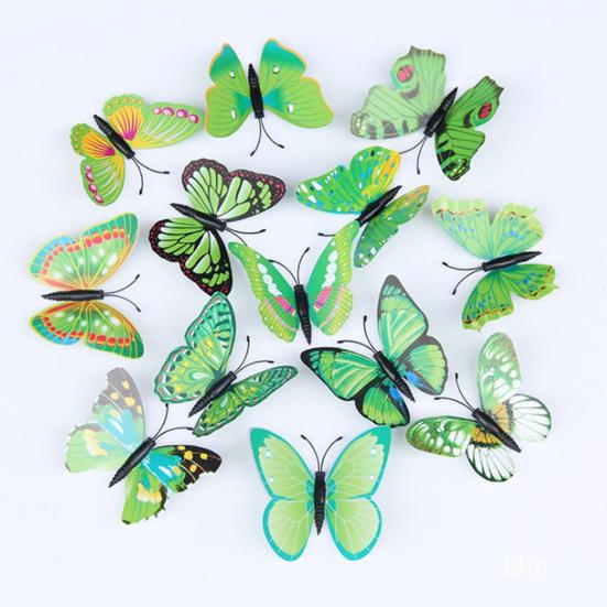 Naklejki ścienne motyle 3D magnesy na lodówkę motyle wodoodporne usuwalne naklejki motyle na szafkę dom biuro dekoracja ściany tablicy