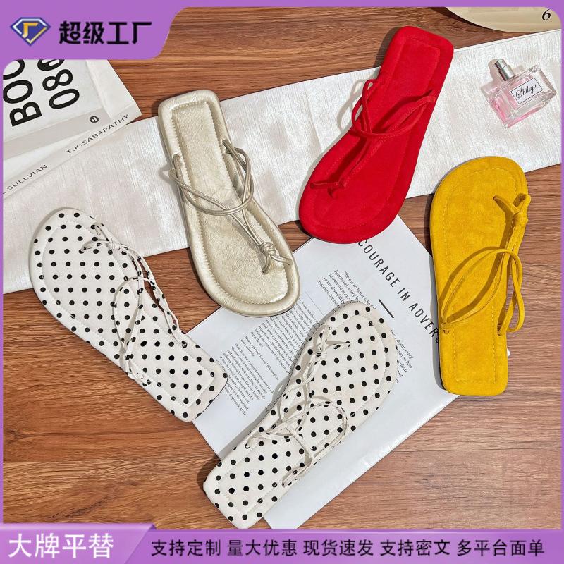 Flip-flop flat sandals women's 2025 summer new casual style toe sexy women's shoes comfortable soft sole not tired feet