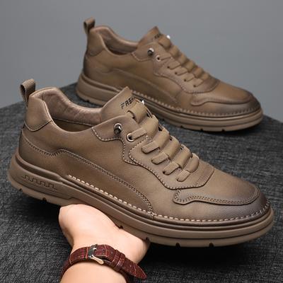 New Trendy Men's Shoes Spring and Autumn Board Shoes Casual Shoes Men's Leather Shoes Breathable Sports Shoes Men's Versatile