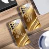 Gorgeous Letters "M W" For Samsung A73 A72 A71 A42 A56 A55 A54 A53 A52s A52 A51 A36 A35 A34 A33 A32 A16 Golden Glass Phone Case