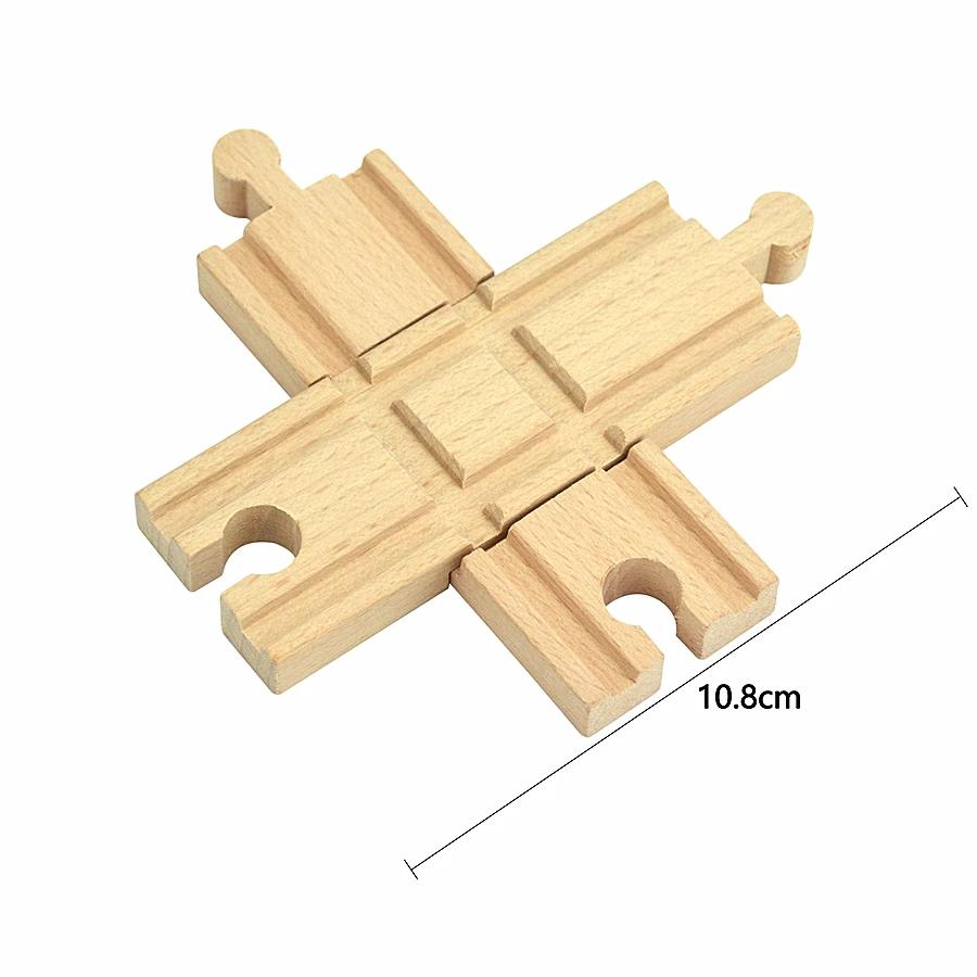 Educational Toy for Child New Kinds Wood Track Accessories Beech Wooden Train Track Railway Toys Fit Biro Wooden All Brand Track