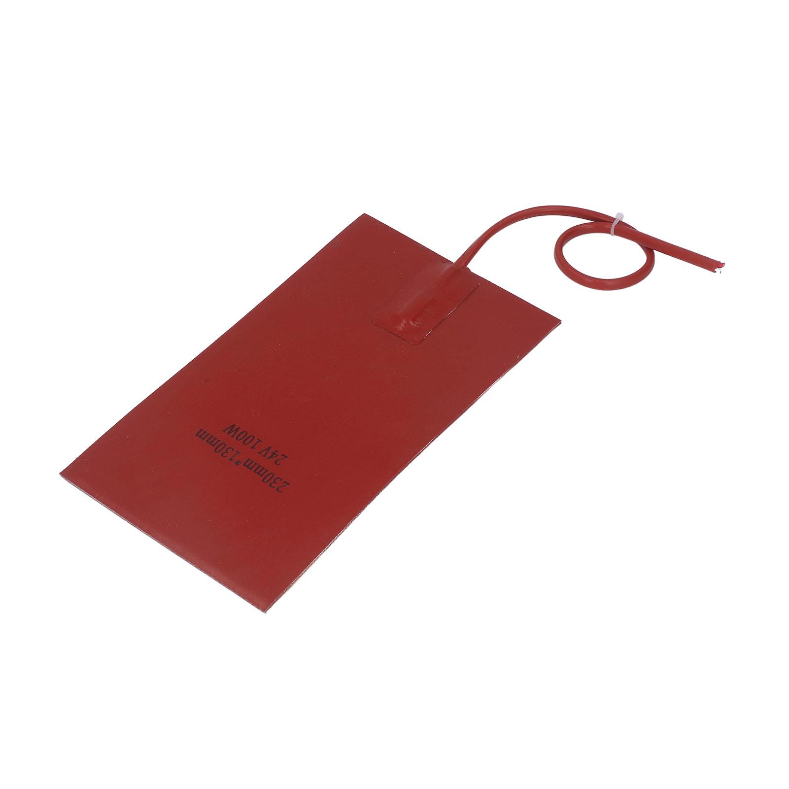 Fuel Tank Heater Pad 100W 230mm Length 130mm Width Fast Heating Waterproof Silicone Heating Pad DC24V Silica gel