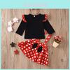 Vestido Tutu de Festa da Minnie Mouse para Menina com Faixa de Cabeça de Laço