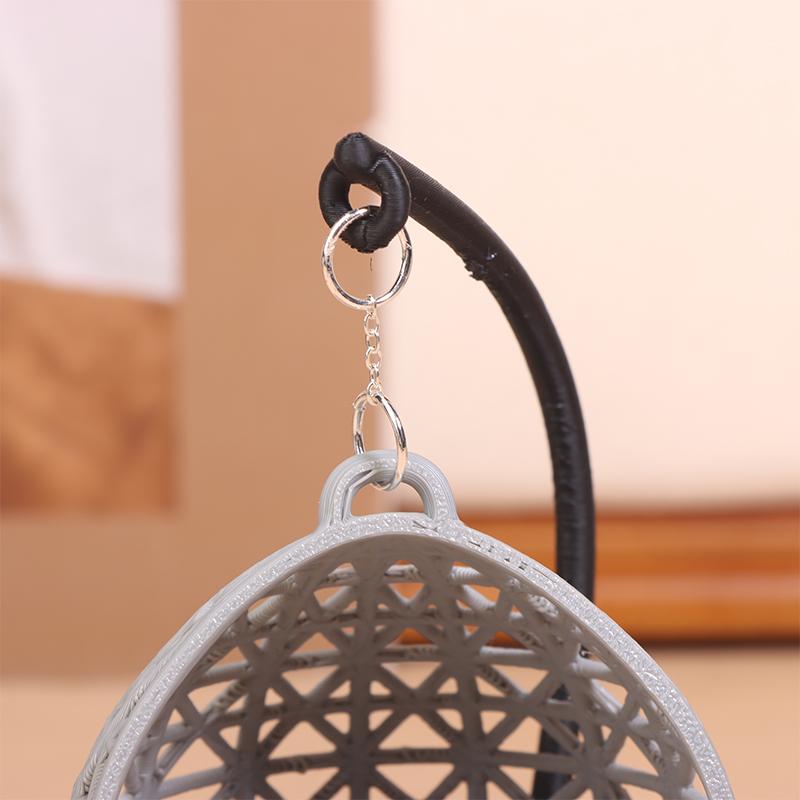 1 Sett Babymodell Håndverk Miniatyr Hengekøye Husoppsett Rekvisitt DIY Huske Stol Dukkehus Leker Dekorasjon