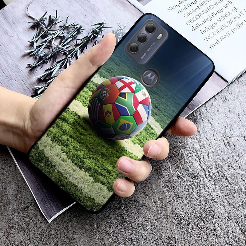 Football soccer ball Phone Case For Motorola Moto G Stylus 5G G Play G Power G 5G G Pure 2023 2024 E20 E22 E22i E32 E40 E13