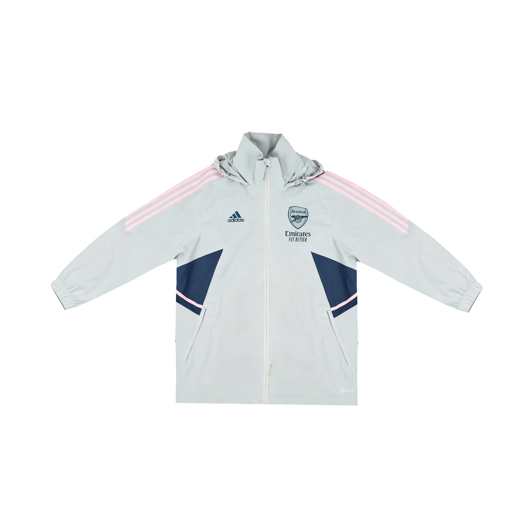 Adidas Arsenal Jackets Men s Gray Hooded Non Detachable Moderate Other HA5313 L