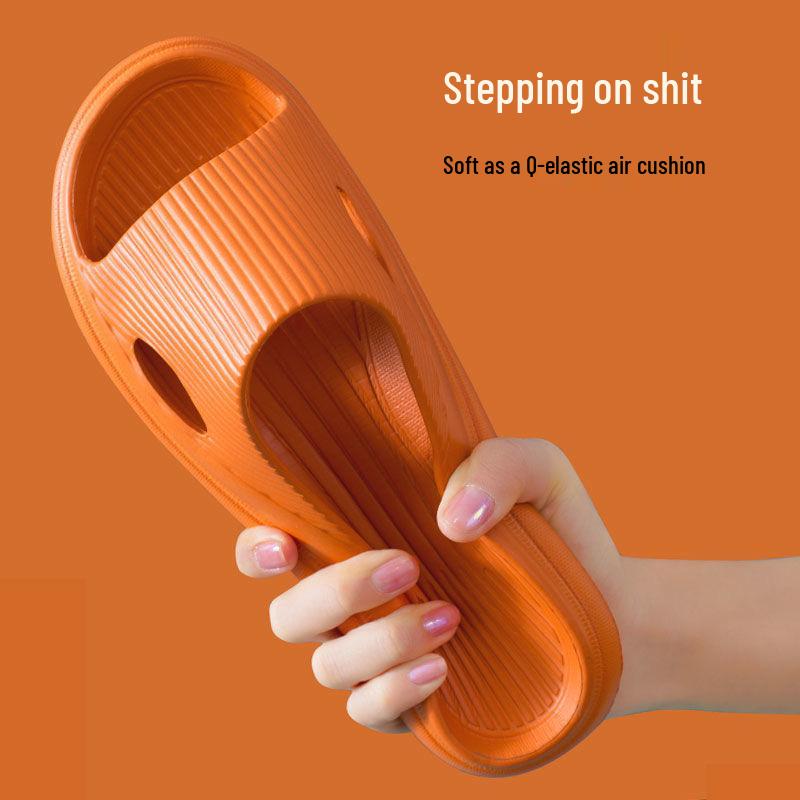 Men's Summer Indoor Cool Slippers - Soft, Thick Sole for Home and Bathroom Use