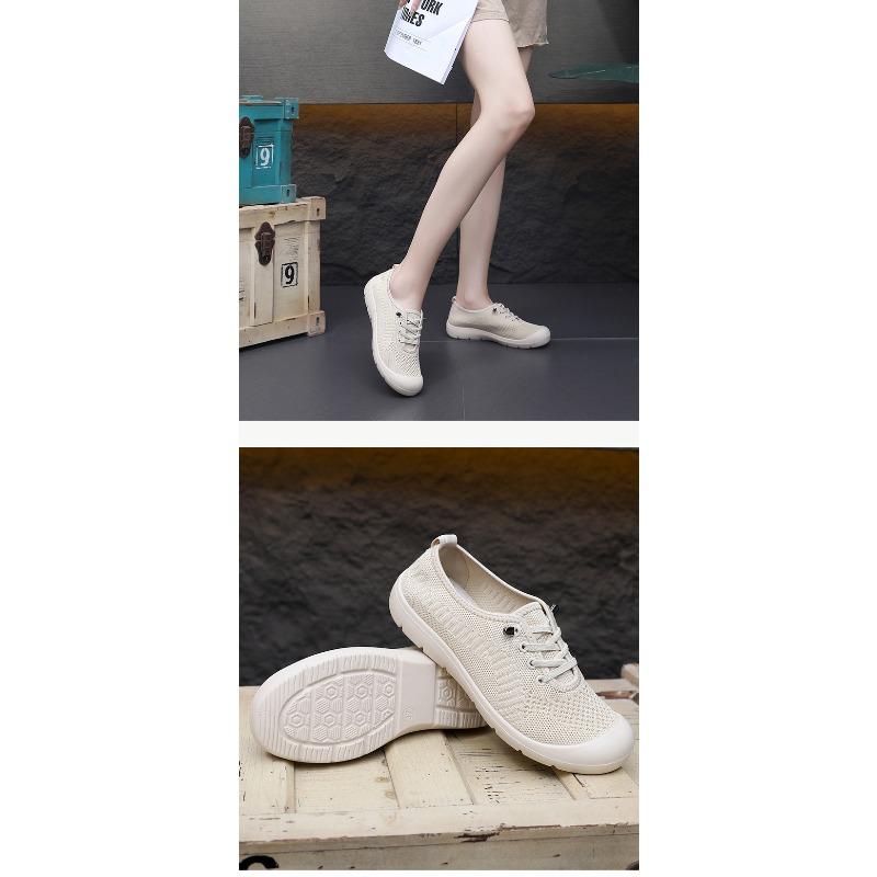 Atmungsaktive Damen-Slipper im Peking-Stil, Leichte flexible Sohle, Bequeme Walking-Flats, Rutschfeste lässige Stoffschuhe für Damen