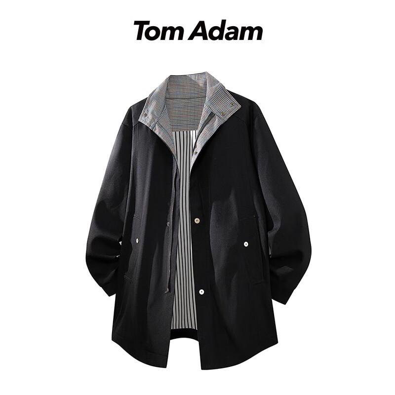 

TOM ADAM Men s American Plaid Mid-Length Jacket XL