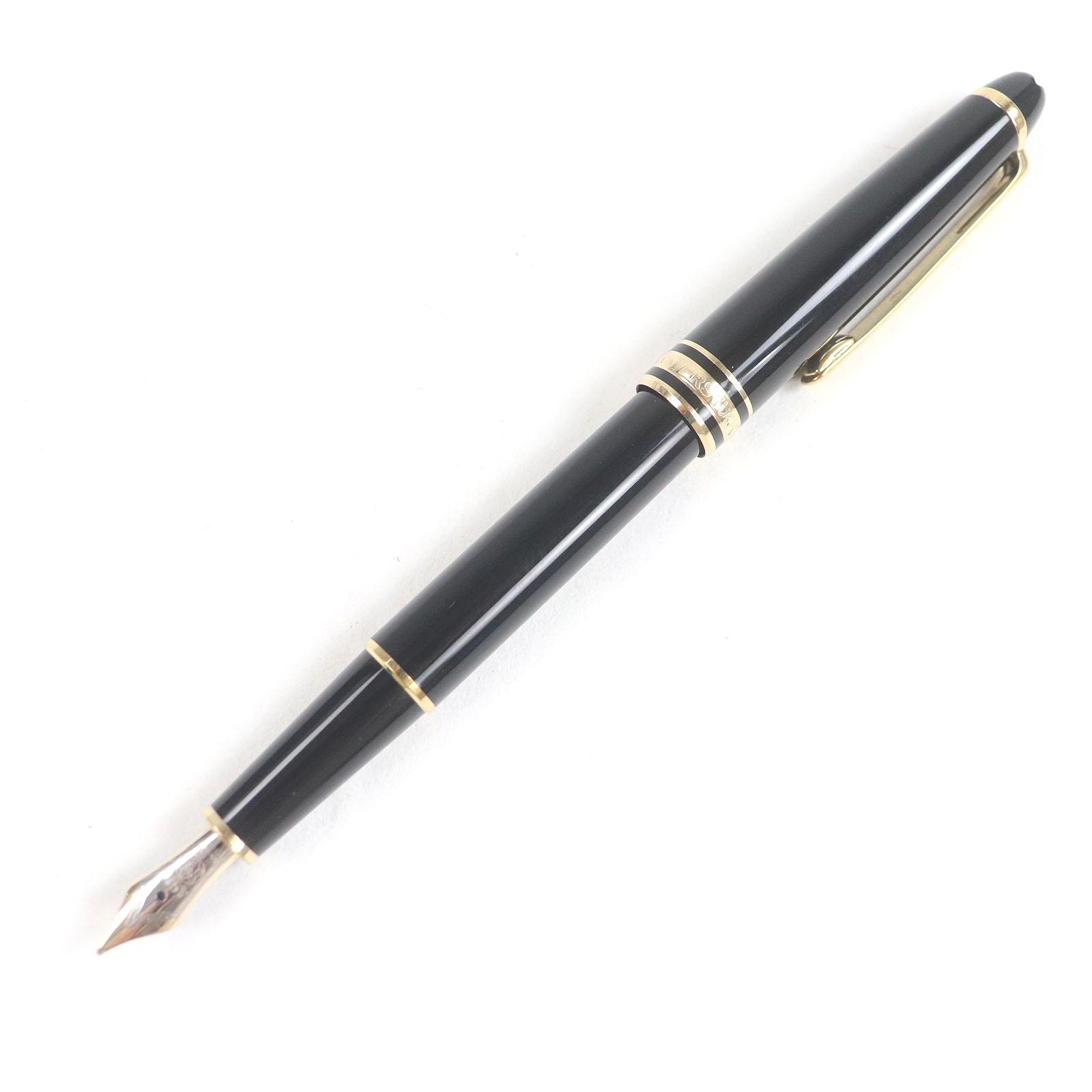 

Great MONTBLANC fountain pen Meisterstck Classic Cap type Black gold 14K mens Used