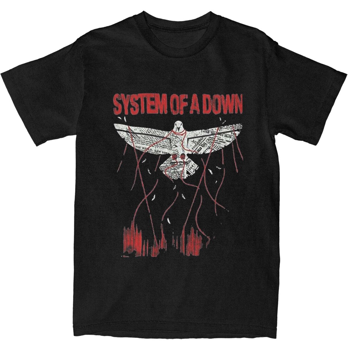 

System Of A Down Band T Shirt Music Album Hipster T-Shirts Short-Sleeve Vintage Tshirt Beach Cotton O Neck 4XL 5XL 6XL Tees 5XL різнокольоровий