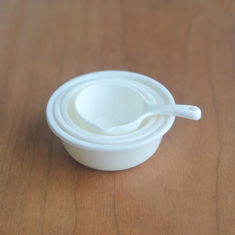 1 Set 1/6 1/12 Dollhouse Miniature Simulation Plastic Basin Water Scoop Model Doll House Kitchen Accessories Toy